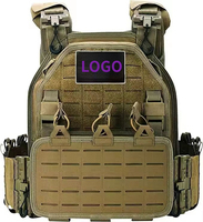 Gilets tactiques en nylon 1000D anti-coupure, découpés au laser, porte-plaques Molle à dégagement rapide, pour activités extérieures et protection paintball