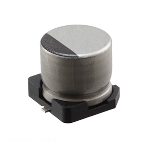 Condensateur SMD à montage en surface, canal fabricant, 22 µF UUA1V220MCL1GS, aluminium, 22 µF, 20 %, 35 V - Product Image 1