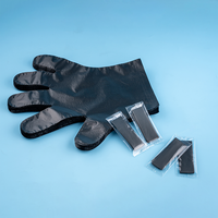 Gants jetables en PE noirs emballés individuellement, de qualité alimentaire et de grande taille |   Fabricant depuis 20 ans