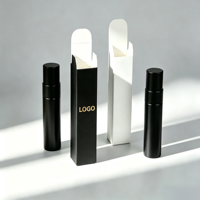 Flacon vaporisateur de parfum miniature rechargeable en verre 5ml/10ml, portable, pour voyage, avec impression de logo personnalisée et emballage cadeau personnalisé