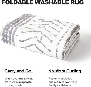 Alfombra <span class=keywords><strong>de</strong></span> área, alfombras lavables, alfombra Bohemia <span class=keywords><strong>para</strong></span> sala <span class=keywords><strong>de</strong></span> estar, antideslizante, ultrasuave, con estampado geométrico, alfombra <span class=keywords><strong>de</strong></span> pila baja <span class=keywords><strong>para</strong></span> comedor y dormitorio - Product Image 4