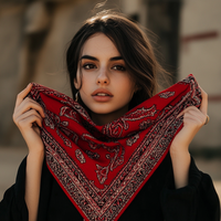 Bandana carré imprimé personnalisé de haute qualité 100% polyester Doux pour la peau 56x56cm Toutes saisons