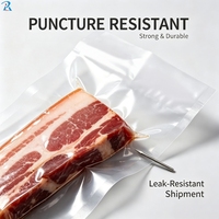 Sacs sous vide lisses de qualité alimentaire personnalisés, sacs de conservation transparents en plastique scellés pour viande séchée, viande marinée et plats mijotés