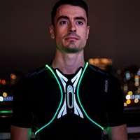 Stock prêt Vêtements de sécurité réfléchissants USB rechargeables Gilet de course à LED