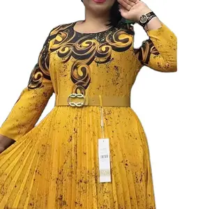 2023 popular elegante africano roupas igreja vestido para as mulheres vintage