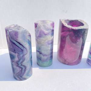 Lampada in Pietra Naturale di Fluorite di Alta Qualità con Design Arcobaleno, Luce Notturna Feng Shui Fai-da-Te, Regalo - Product Image 5