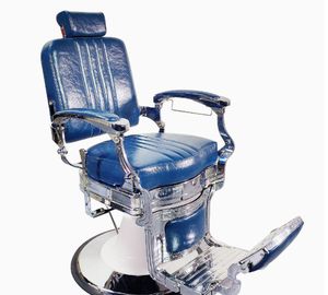 Fauteuil de coiffure pour salons masculins haut de gamme - adapté aux coupes de cheveux, réglage de la hauteur, inclinaison, coupe de barbe, soin du visage - Product Image 1