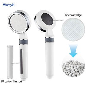 Filtre <span class=keywords><strong>de</strong></span> <span class=keywords><strong>douche</strong></span> pour eau dure, réglage <span class=keywords><strong>de</strong></span> la <span class=keywords><strong>pression</strong></span> <span class=keywords><strong>de</strong></span> l'eau rotatif, matériau ABS, avec tuyau et support <span class=keywords><strong>de</strong></span> pomme <span class=keywords><strong>de</strong></span> <span class=keywords><strong>douche</strong></span>, blanc argenté - Product Image 2