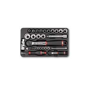 USAG - U05190803 <b>Ratchet</b> set, hexagonal <b>sockets</b> and inserts (30 pcs.) - EAN 8001150028793 INDUSTRIAL MAINTENANCE - Product Image 1