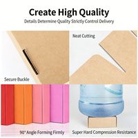 Cajas de Cartón para Envíos, Pequeñas, Reciclables, Corrugadas, de Color Verde Claro, para Regalos, Carpetas de Embalaje, Caja Cuadrada con Relieve, Reutilizables, para Negocios