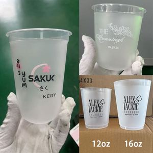 Vaso de Plástico Transparente PET con Tapa para Bebidas, Té de Burbujas, Café, con Impresión de Logotipo Personalizado, Desechable, Venta al por Mayor, 8, 12, 16, 32 Onzas - Product Image 2