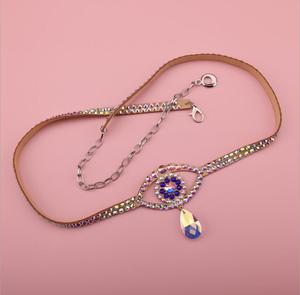 Chaîne de taille en daim strass de danse <span class=keywords><strong>orientale</strong></span> haut de gamme faite à la main exquise pour fille - Product Image 2