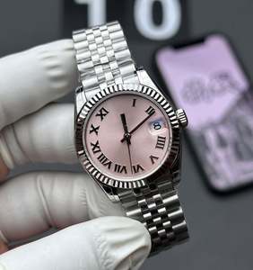 Montres mécaniques automatiques pour femmes, vente en gros, personnalisables avec pierres précieuses incrustées, montre de créateur avec verre saphir - Product Image 5
