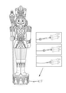 Soldat KD de 3 mètres de haut avec un sceptre (avec lumières et bandes lumineuses sur le sceptre) avec 41 lumières et 15 bandes lumineuses - Product Image 4