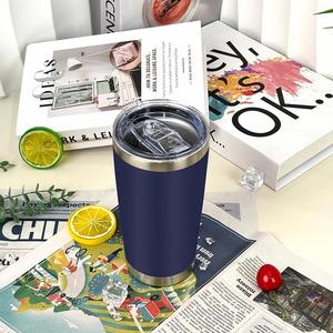 20 Oz Stainless Steel Tumbler Vacuum Insulated Travel Mug <b>With</b> <b>Straw</b> Lid Custom Logo Minimalist Design Color Box Packaging - Product Image 6