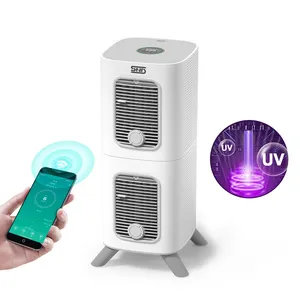 Purificateur d'air à fonction de ventilateur d'aromathérapie avec lampe UV, application intelligente Wifi