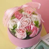 Valentine Rose Anniversaire Mariage Atmosphère Savon Fleur Coffret Cadeau Présent avec Présentoir pour Noël Fête des Mères