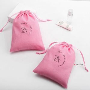 Custom Embroidery Cotton Linen Drawstring Halloween Gift Candy <b>Packaging</b> <b>Bag</b> Luxury Dust Gift Cotton Pouch - Product Image 6