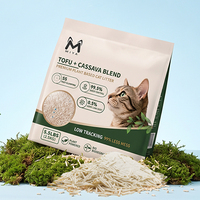 Litière pour chat biodégradable en tofu et manioc, anti-adhésive, facile à ramasser, forte absorption, faible émission de poussière, en vrac pour tous les chats