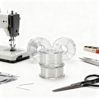 Bobines pré-enroulées en papier plastifié, fil de filament 100% polyester mercerisé teint, haute ténacité, écologique, SAKURA 75D/2 pour