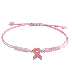 Pulsera de Lazo Rosa Ajustable Hecha a Mano para Mujer, Pulsera con Dijes de Moda, Regalo para Sobrevivientes de la Salud - Product Image 6