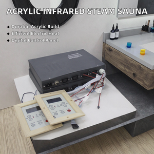 Unidades de Control Modernas para Sauna de Acrílico con Infrarrojos y Vapor, con Paneles de Control por Computadora, Capacidad para 2 Personas, 110-240V - Product Image 2