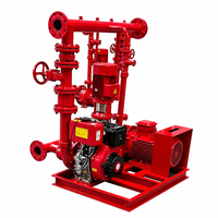 Ensemble de pompes à incendie montées sur châssis EDJ, pompes à incendie électriques et diesel avec pompe jockey, unité de pompe à eau pour lutte contre les incendies conforme à la norme NFPA