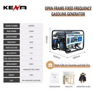 Generador de energía profesional 3kW 6.5kW 7500W 8000W 9000W/motor de gasolina generadores eléctricos portátiles de gasolina 10kW para el hogar - Product Image 2