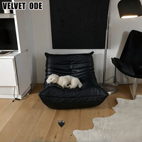 Canapé individuel en cuir Togo, design Caterpillar, compression sous vide, restauration 1:1, pour salon de luxe