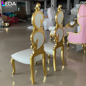 Lida High-End Power การออกแบบงานเลี้ยงแบบหรูหราหรูหราพระราชาและราชินีเก้าอี้สีทองและบัลลังก์ที่มีคุณภาพสูงและหรูหรา - Product Image 2