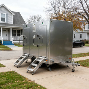 <b>Portable</b> Bathroom Trailer Complete Mobile Washroom with <b>Shower</b> Toilet Sink Durable & Eco-Friendly for Outdoor Rental Event Use - Product Image 1