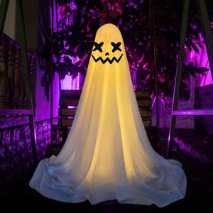DAMAI Halloween Decorations Outdoor Large Lighted White Ghosts Cute Ghosts Light up Halloween Party Home Porch Yard Decorations - Product Image 5