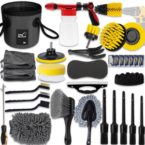 Car Cleaning Brush Set Foam Sprayer Drill Brush <b>Kit</b> <b>Polishing</b> Dust Removal Tools 30cm Bucket 12pcs - Product Image 2