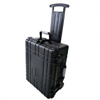 Mallette à outils en plastique dur robuste pour chariot à roulettes avec roues 1560 boîte de rangement pour bagages avec mousse