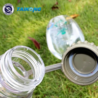 Bouteille d'eau en plastique mignonne avec paille et sangle pour enfants et filles, bouteille de sport