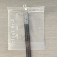 Sacs d'emballage en plastique à fermeture éclair biodégradable givré personnalisé pochette de cornue sérigraphie PE matériel logo or pour vêtement
