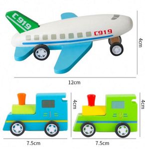 CE CPC Juguetes de Madera Natural para Bebés, Coches de Inercia, Trenes, Aviones, Mini Vehículos para Niños - Product Image 6