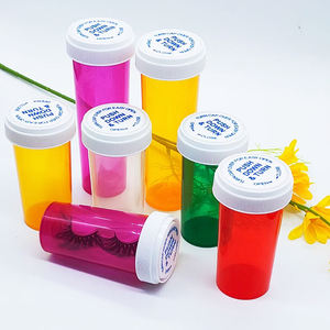 Vizon göz Lahes ambalaj kutusu toptan özel etiket ilaç kirpik durumda pembe mor plastik hap şişesi kirpik paketi - Product Image 1