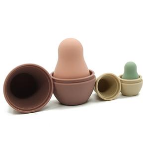 100% grado alimenticio Matryoshka anidamiento apilamiento muñeca rusa de silicona juguete ruso estilo lindo - Product Image 1