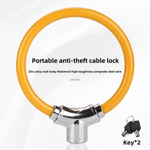 Serrure de vélo en câble d'acier épaissi étanche propriété antivol anti-coupure pour anneau en alliage de vélo électrique de route pour tous les types de vélo - Product Image 5