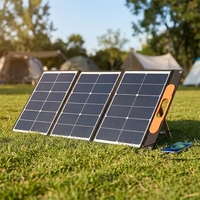 Panneau solaire portable pliable BC Cell à haute efficacité de conversion pour le camping en plein air, la vie en van, la recharge de station d'énergie solaire