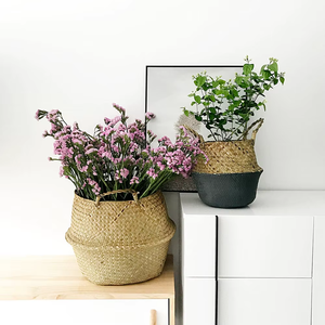 S M L XL XXL Woven Seagrass <strong>Belly</strong> <strong>Basket</strong> for Storage Plant Pot <strong>Basket</strong> and Laundry, Picnic and Grocery <strong>Basket</strong> - Product Image 3