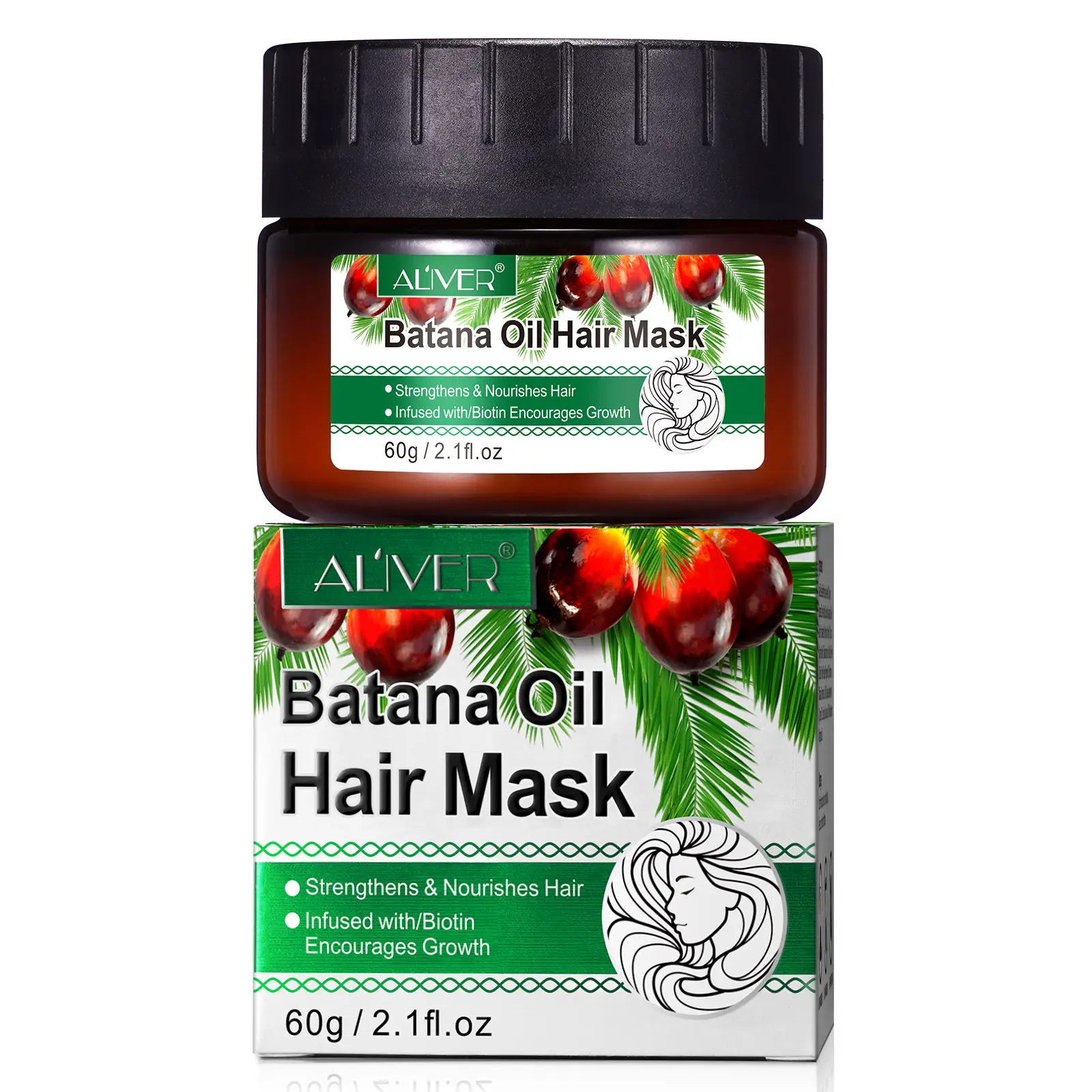 ALIVER masker perawatan rambut ajaib perbaikan intensive, masker perawatan rambut, minyak batana stimulasi pertumbuhan rambut