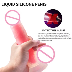 Wholesale Waterproof Soft Multi-Color Medical Silicone Artificial Penis <b>Dildos</b> for Women Huge Realistic Crystal <b>Dildo</b> - Product Image 2