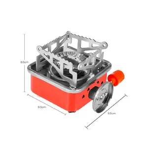 야외 접이식 미니 바베큐 광장 스토브 카세트 가스 탱크 스토브 작은 휴대용 광장 스토브 캠핑 피크닉