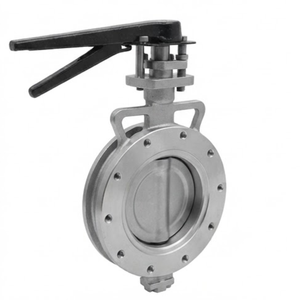 วาล์วผีเสื้อแบบดับเบิ้ลออฟเซ็ต ตัววาล์ว WCB จานวาล์ว SS304 ซีท PTFE ระดับ Class 150 วาล์วควบคุม - Product Image 4