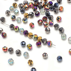 Perline di Cristallo Sfaccettate Placcate 6/8mm, Perline di Vetro Rotonde a Forma di Pallone da Calcio per Creazione di Gioielli, Kit Fai-da-Te per Collane, Bracciali, Orecchini e Charm da Donna - Product Image 4