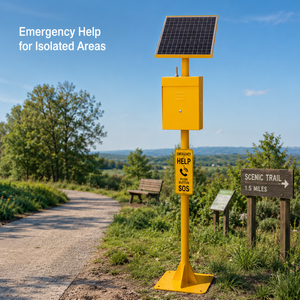 Boîte de communication solaire autonome d'urgence pour autoroute, tunnel, parc, champ pétrolier, site isolé, téléphone SOS extérieur étanche - Product Image 4