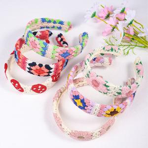 All'ingrosso accessori per capelli in tessuto pastorale uncinetto francese per ragazze divertente dolce elegante per feste - Product Image 1