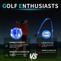 Balles de golf à capteur de lumière, prix d'usine, vente en gros, multicolores, balles LED contrôlées par la lumière, acceptent les balles de golf lumineuses personnalisées
